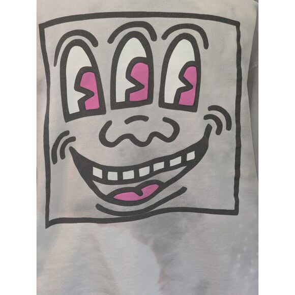 Keith Haring Tie-Dye Hoodie - Hybrid Tees Distressed Graphic Sweatshirt - Picture 4 of 6